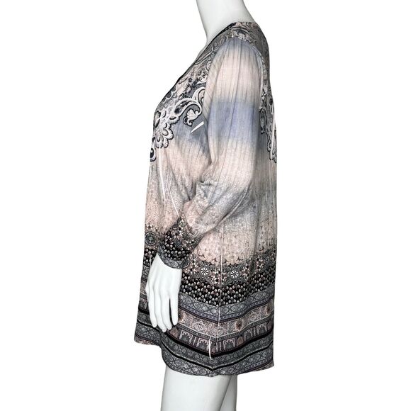 Live and Let Live Shirt Womens Large Pink Sublimation Colorful Art Boho Bohemian - Picture 3 of 10